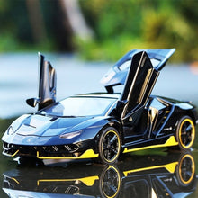 Load image into Gallery viewer, 1:32 Alloy Sports Car Diecast Model Sound &amp; Light Pull Back Cars Toy Children Birthday Super Racing  Gift LP770 Car Model
